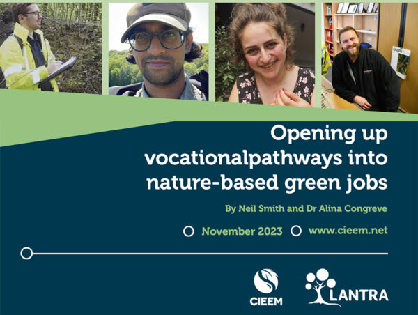 Vocational Pathways into nature-based jobs report front cover